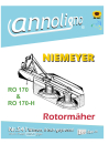 Niemeyer & Söhne Rotormäher Typen RO 170 & RO 170-H Bild- Bedienungsanleitung & Bild- Ersatzteilliste & Explosionszeichnungen  - annoligno 541